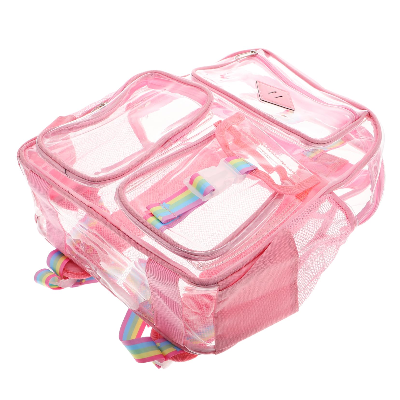 Zaino Trasparente in Pvc Per Scuola Viaggi e Eventi Borsa Scolastica Spaziosa e Adatta Ragazzi e Ragazze Design Moderno e Capienza Ampia Per Libri e Accessori