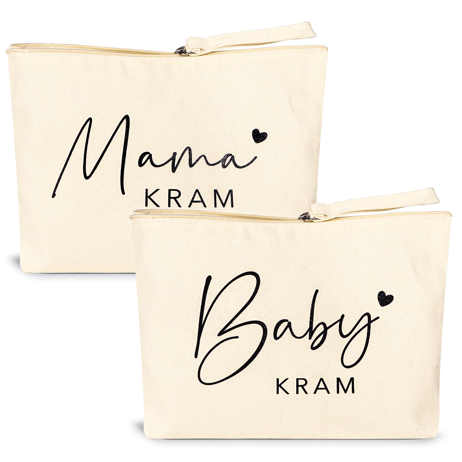 COLOFALLA 2 Stücke Geschenk zur Geburt Mama Kram Geschenk Für Werdende Mütter Baby Kram Geschenk Für Werdende Mama Geschenke für Schwangere Zweiseitige Kulturtaschen mit Reißverschluss