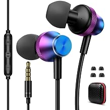 Wired Earbuds with Mic for Laptops with 3.5mm Audio Jack HiFi Stereo Headphone Earbuds for Samsung A25 A15 A16 A32 A52 Android iPhone iPad MP3/4 PS4 Chromebook Purple | iPad/iPod/Chromebook / / iPhone/Samsung/Android/Switch