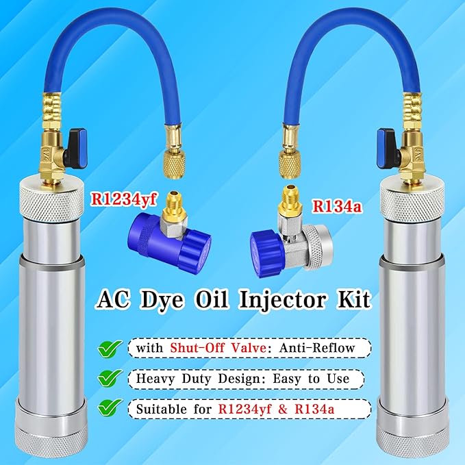 Inyector de Tinte y Aceite Boltigen R1234yf con Válvula de Cierre miniatura 6
