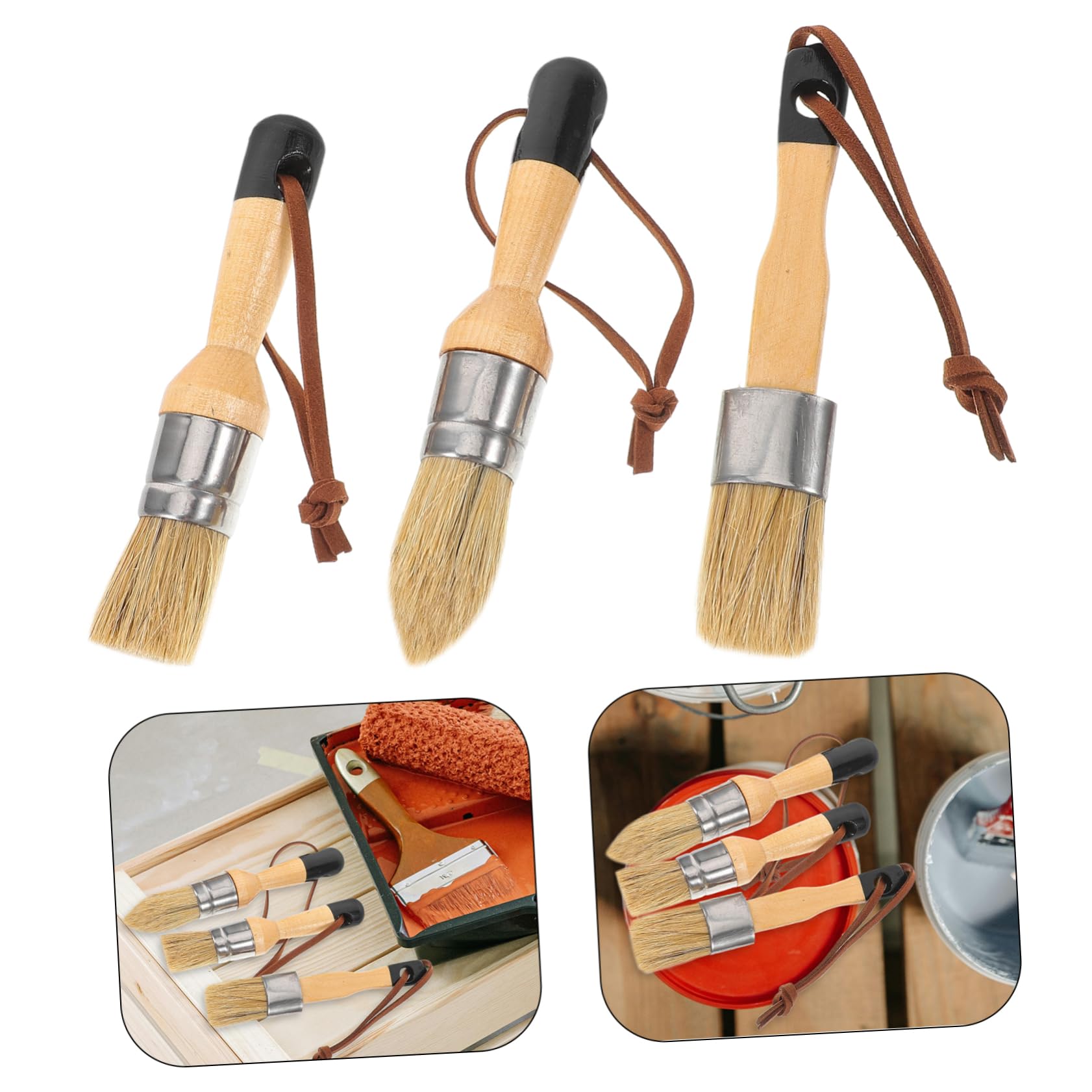Veemoon 6pièces Pinceaux à Peindre Multi-Fonctionnels Set pour Décoration Intérieure Et De Bricolage Résistants à Et Faciles à Nettoyer