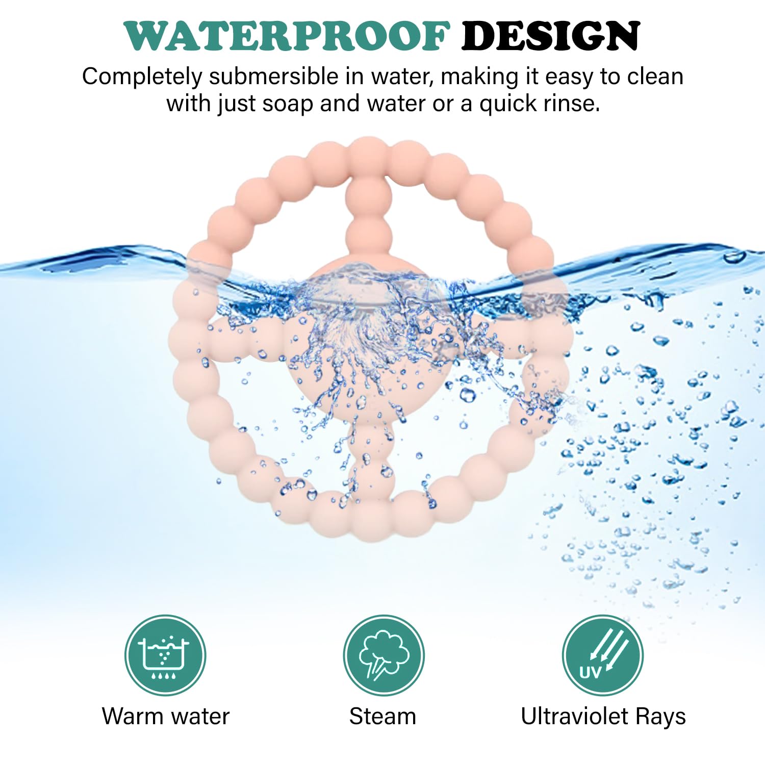 Amazon.com : Teething Rings - Baby Teether Toys for Babies 6-18 Months -  Vibrating Silicone Baby Chew Toys - Safe Teethers for Soothing Sore Gums -  Support Speech- Waterproof Baby Teething Toys