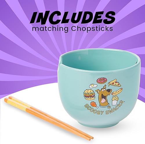 Miniatura 178 de Silver Buffalo The Powerpuff Girls Girl Power Featuring Blossom, Bubbles, and Buttercup Ceramic Ramen Noodle Rice Bowl with Chopsticks, Microwave