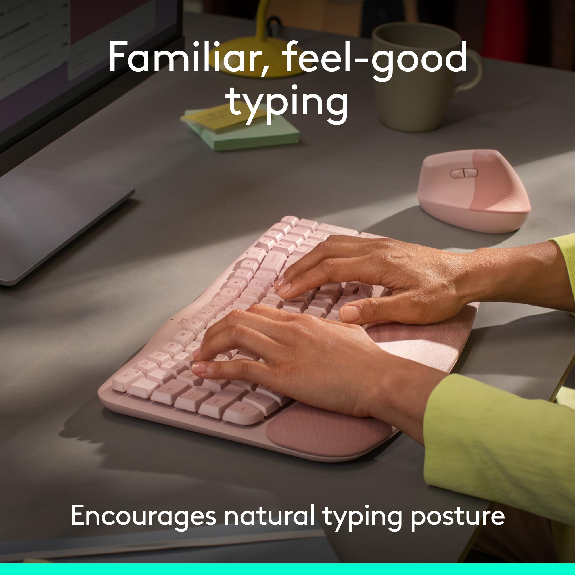 Logitech Wave Keys Wireless Ergonomic Keyboard Gallery Image