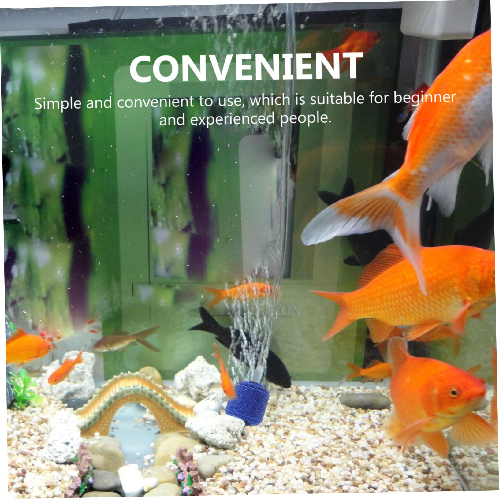 Abaodam 2 Sets USB Powered Aquarium Air Pump Portable Oxygen Pump for Fish Tank Efficient Oxygen Supply for Pets Volume Bubble Generation for Fish Tanks Up to Depth