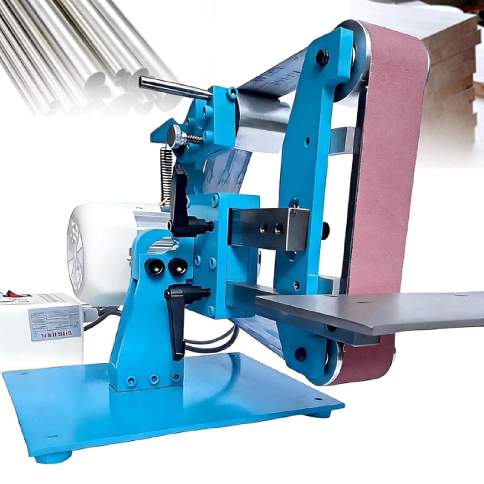 Hydravex Electric Belt Sander, All-Steel Body Bench Sander with 5 Sanding Belts, 750W/1100W Grinder Grinding Polishing Machine, for Wood and Metal 750W