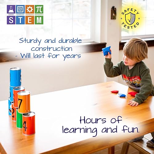 Miniatura 6 de New-Bounce Bean Bag Can Toss Games - Juegos de carnaval al aire libre para niños y adultos - Juego de fiesta familiar 2 en 1 multicolor