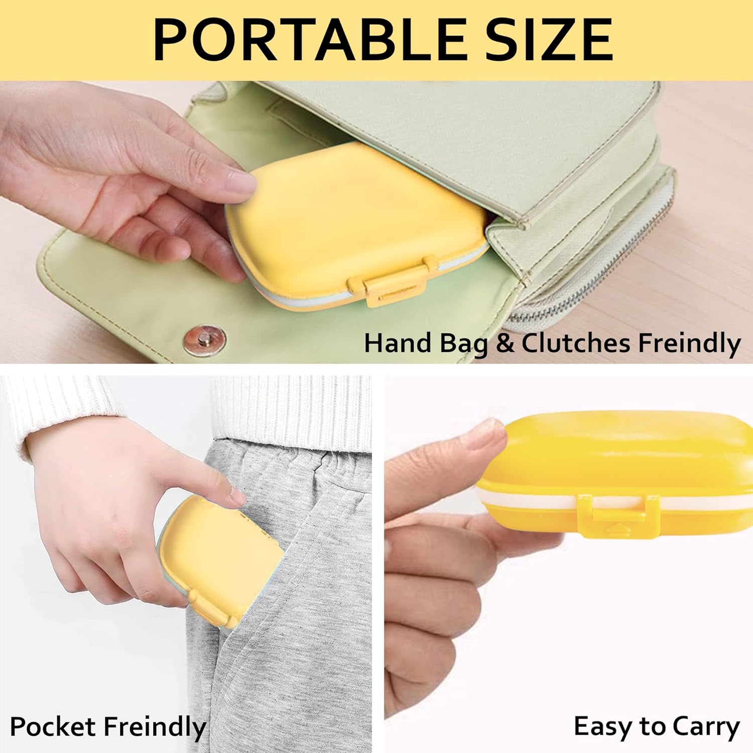 GLUN® Portable Empty Medicine First Aid Plastic Pouch Small Size, Mini Travel Medicine Pouch Waterproof Seal Handy Pills Pocket for Travels Yellow Colour GLUN® Portable Empty Medicine First Aid Plastic Pouch Small Size, Mini Travel Medicine Pouch Waterproof Seal Handy Pills Pocket for Travels Yellow Colour