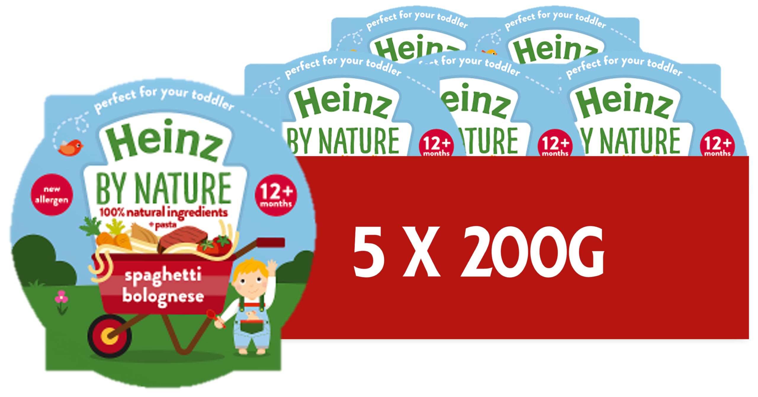 Heinz Baby Food Spaghetti Bolognese Tray 5x200g