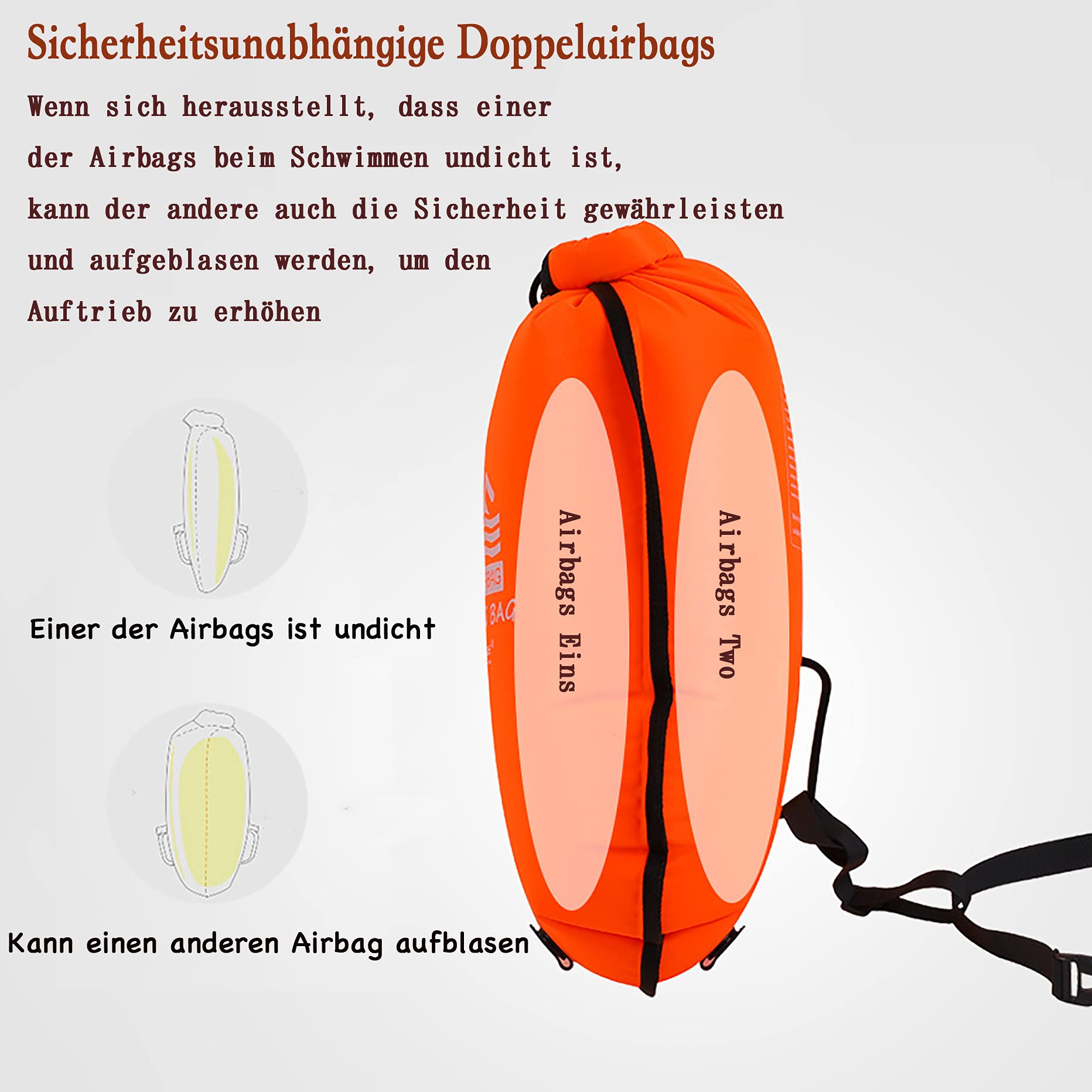 20L Waterdichte Zwemboei Met Opbergruimte - Veilig En Praktisch Voor Open Water Zwemmen