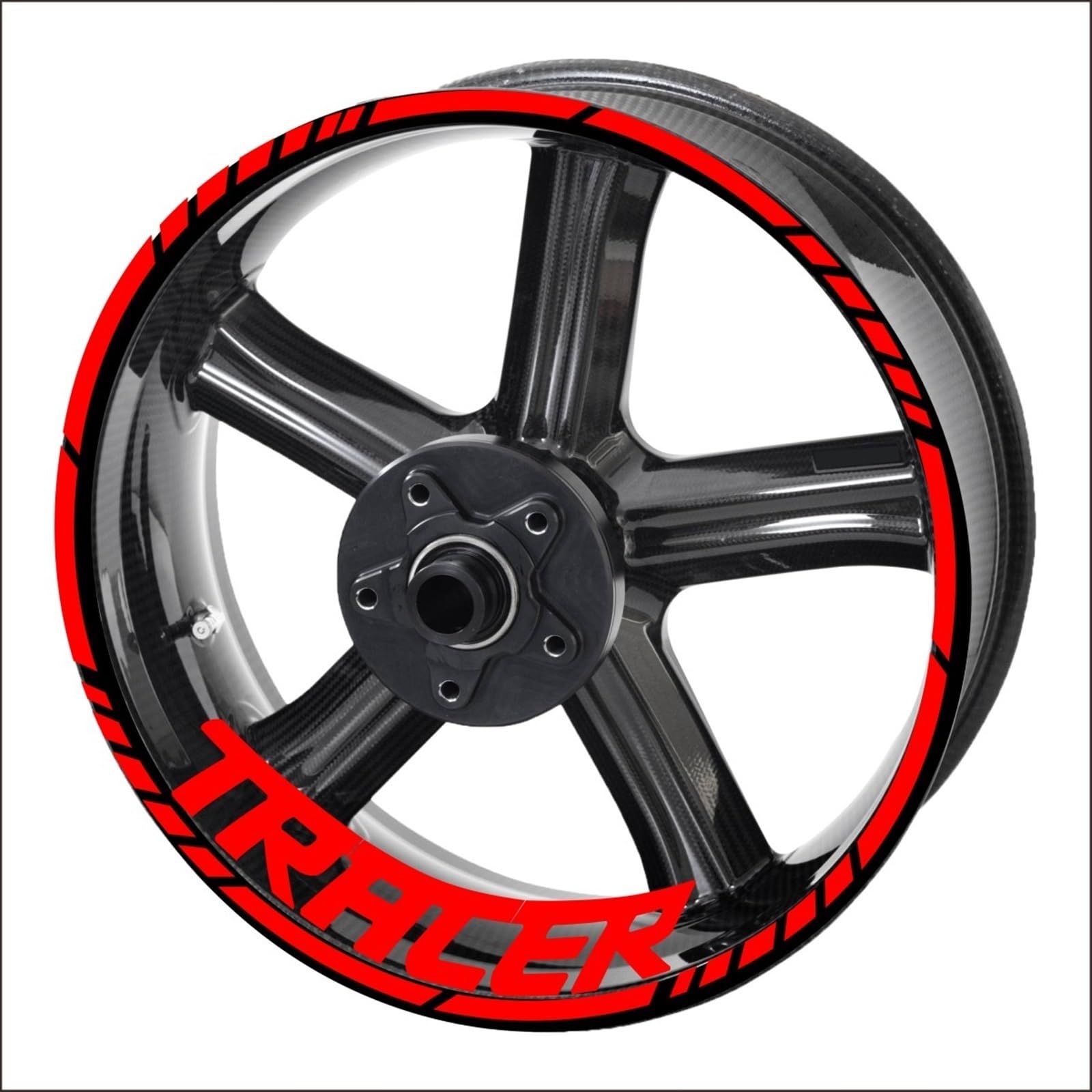 Motorcycle Inner and Outer Wheel Hub Decal for Yamaha Tracer 9 900 700 Gt Decorative Rim Waterproof Stickers Decorative(Color7)