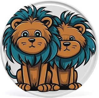 Clipart Lion Metal Tin Signs Vintage Yard Sign Funny Garden Signs for Outside Personalized Man Cave Sign Decor Retro Garage Signs for Wall Decor Outdoor Wall Plaque Decoration 11.8" X 11.8"