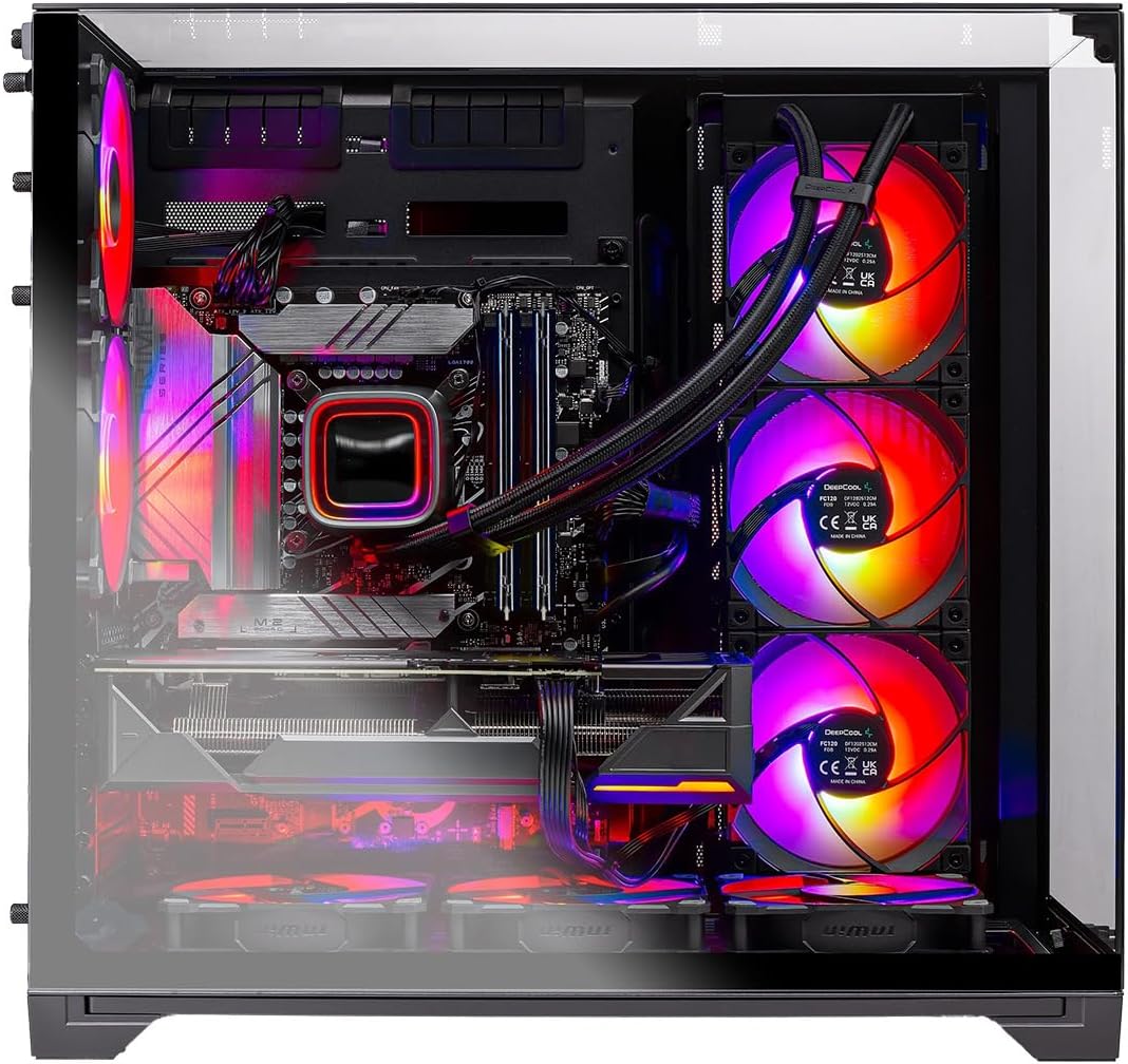 Skytech Gaming O11 Vision Gaming PC, AMD Ryzen 7 7700X 4.5GHz, NVIDIA RTX 5070 12GB, X670 Board, 1TB Gen4 NVMe SSD, 32GB DDR5 RAM 5600, 850W Gold ATX 3 PSU, 360 ARGB AIO, Wi-Fi, Win 11, Desktop
