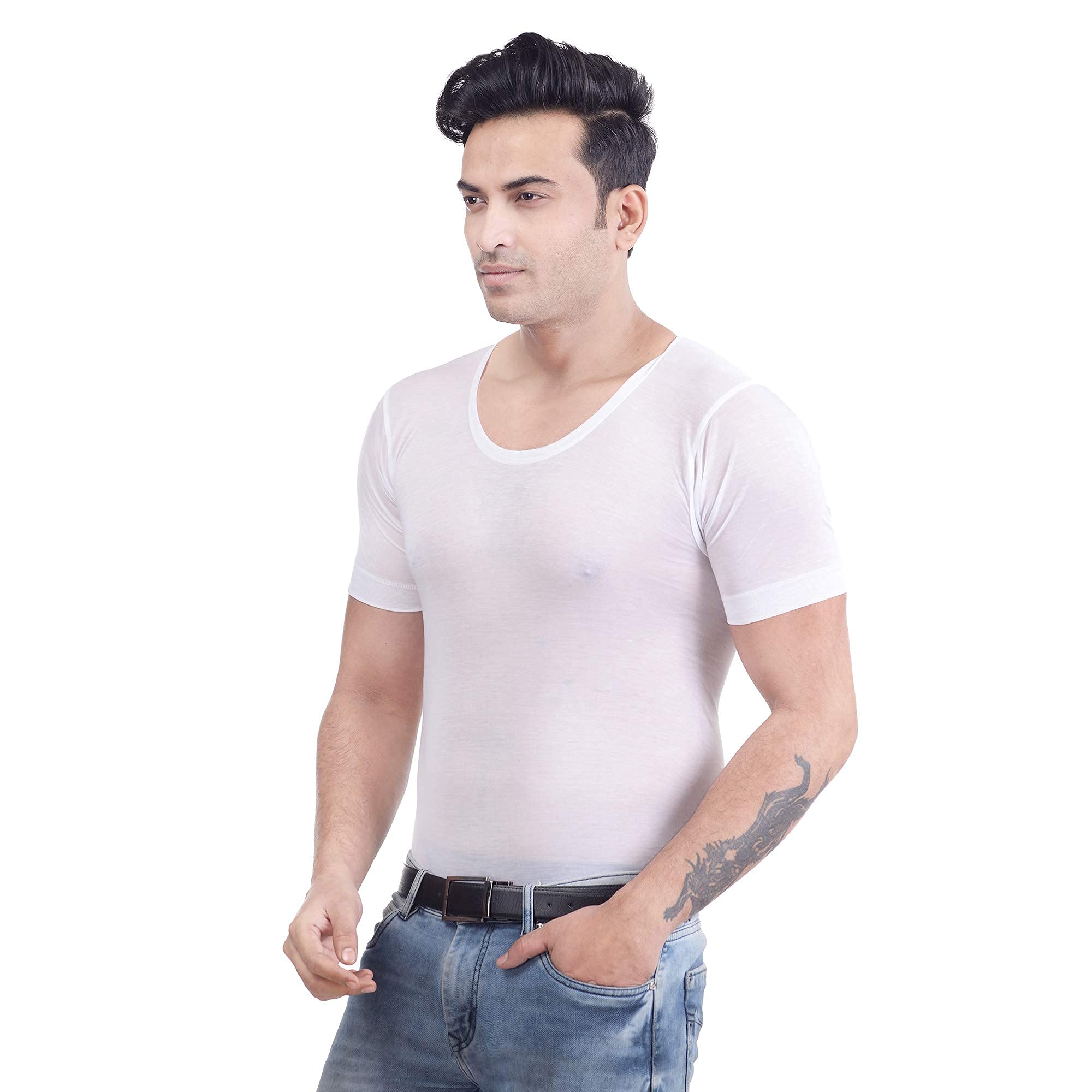 China Men's Cotton Half Sleeve Vest-image-43