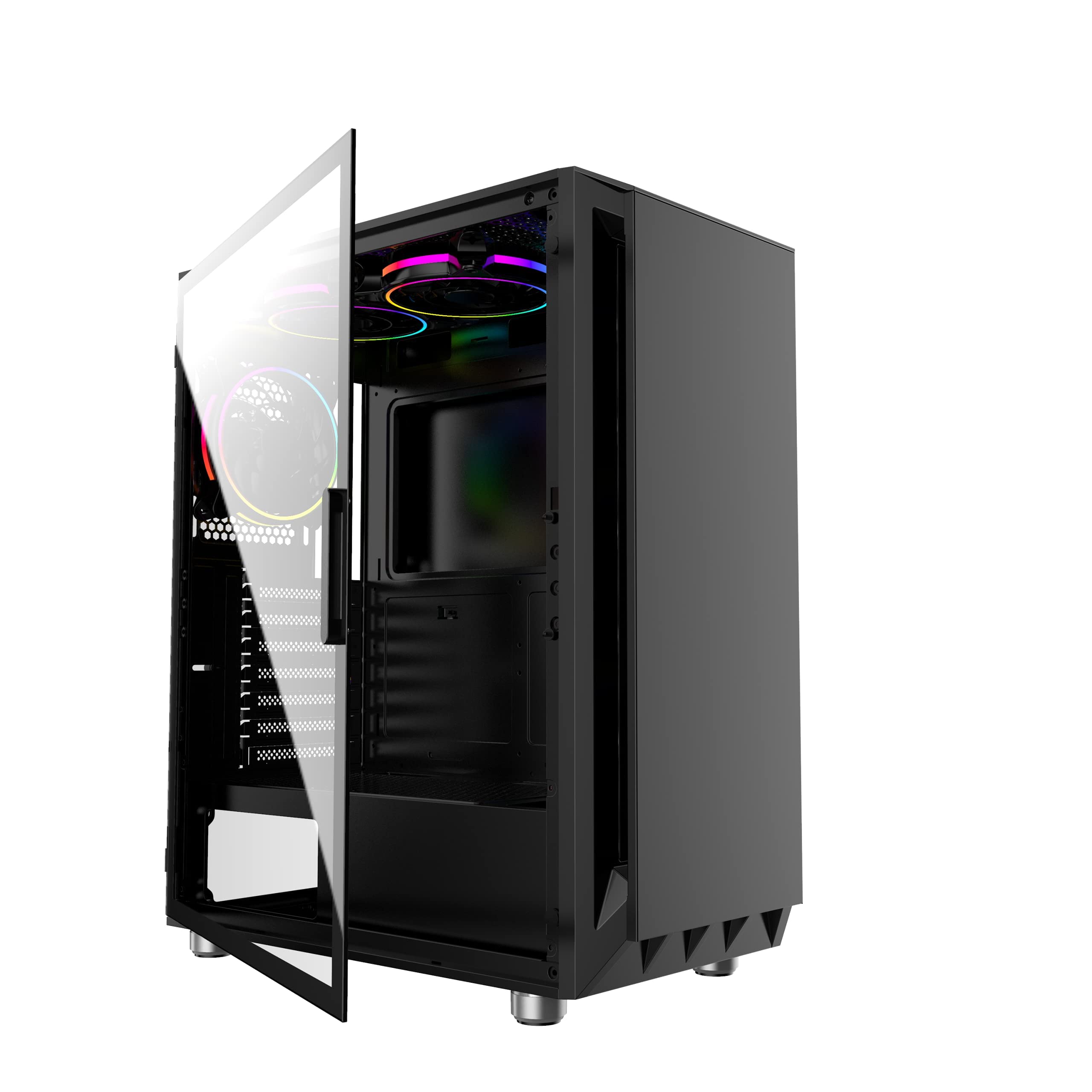 Buy IONZ KZ21 PC Computer Case Full ATX with Tempered Glass Hinged Side