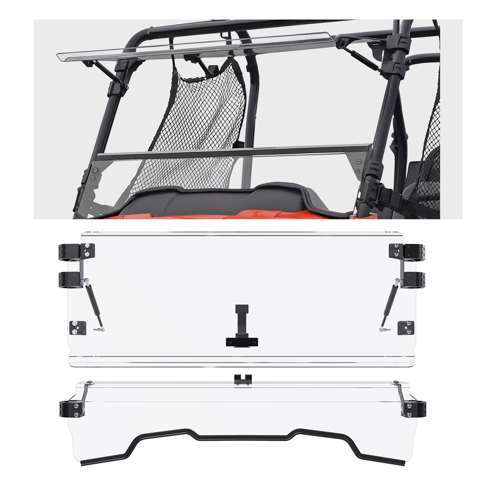 Amazon.com: Kojem 2-IN-1 Gas Spring Flip Windshield Compatible
