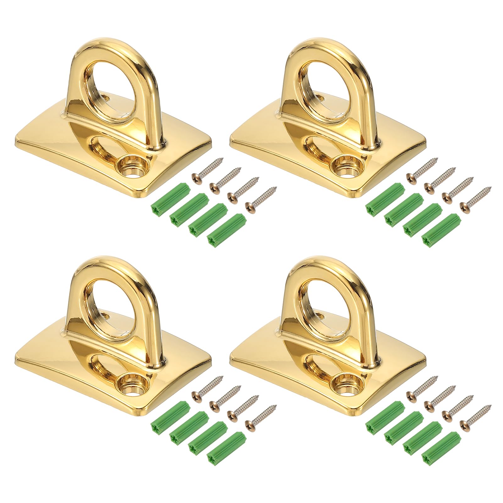 Crochet circulaire en métal en acier inoxydable doré, finition luxe pour suspension de plafond
