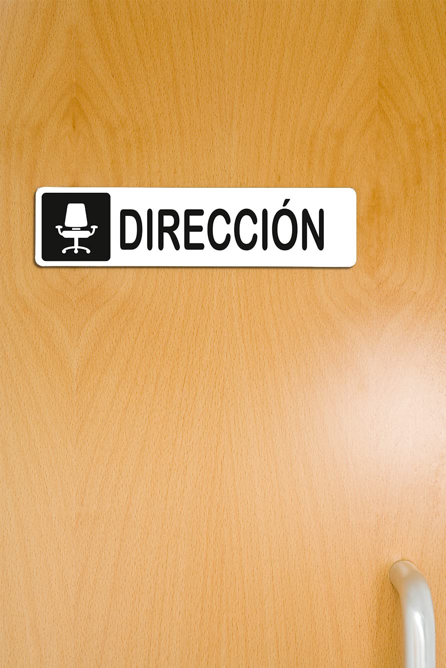 Becral® - Panneau Adhésif En PVC Tirer | Plaque De Porte PVC Blanche | Panneau Informatif | Panneau De Porte 200 X 50 Mm