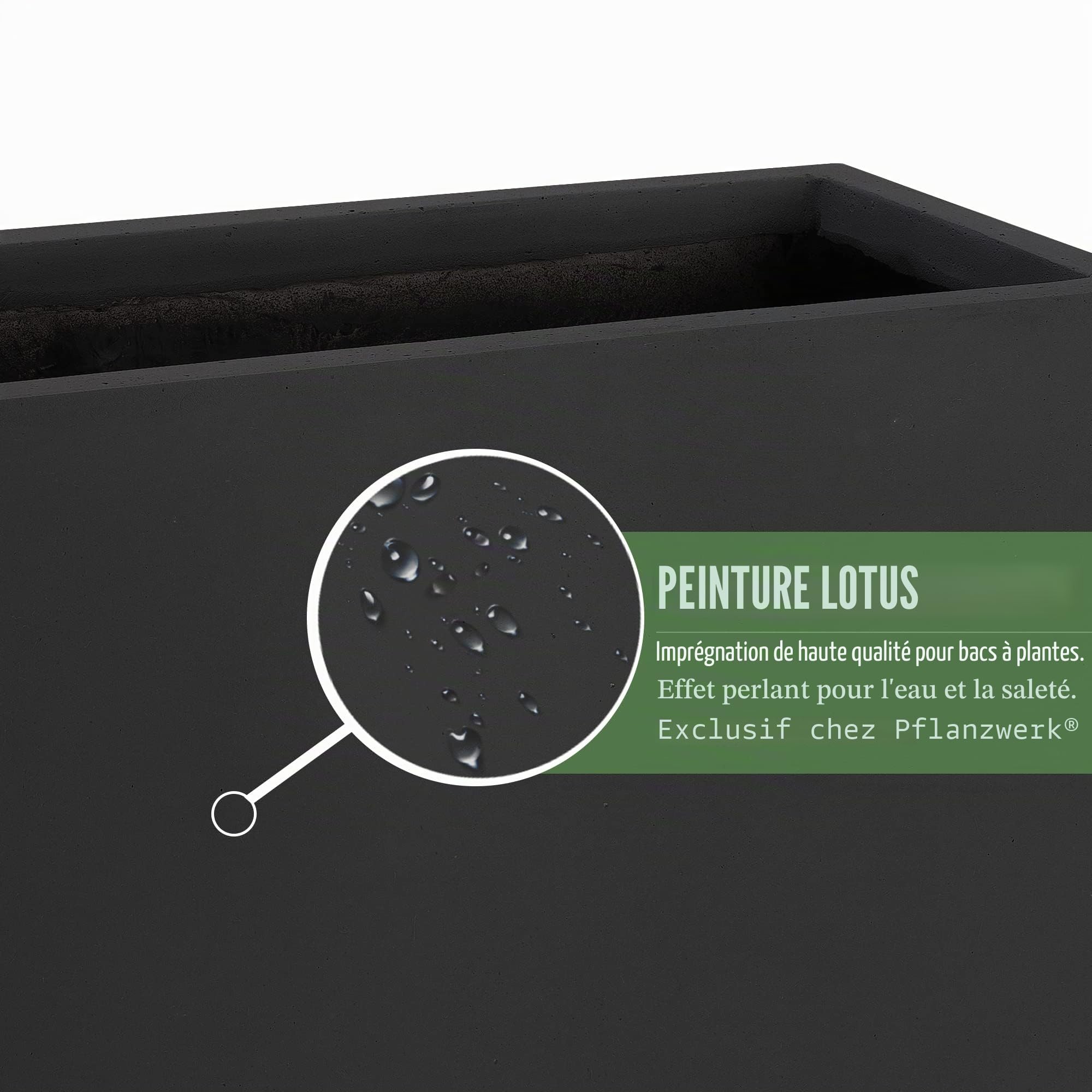 Pflanzwerk® Pot de Fleur Fibre de Verre Cup Ø51cm Anthracite Jardinière antigel* *Protection UV* *Qualité européenne*