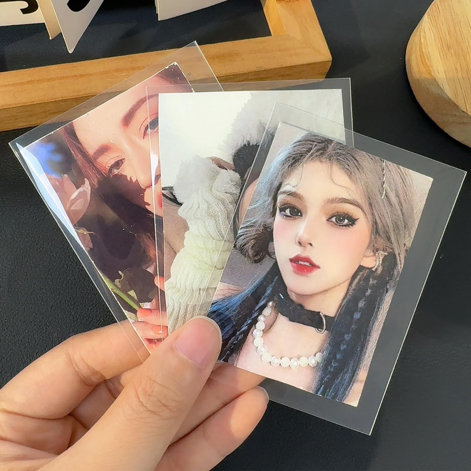 50Pcs/Pack Transparent Ultra Thin Covers Card Film Protector Photocard Popcorn Waterproof DIY Korean Idol Cards Sleeves (64x88mm)