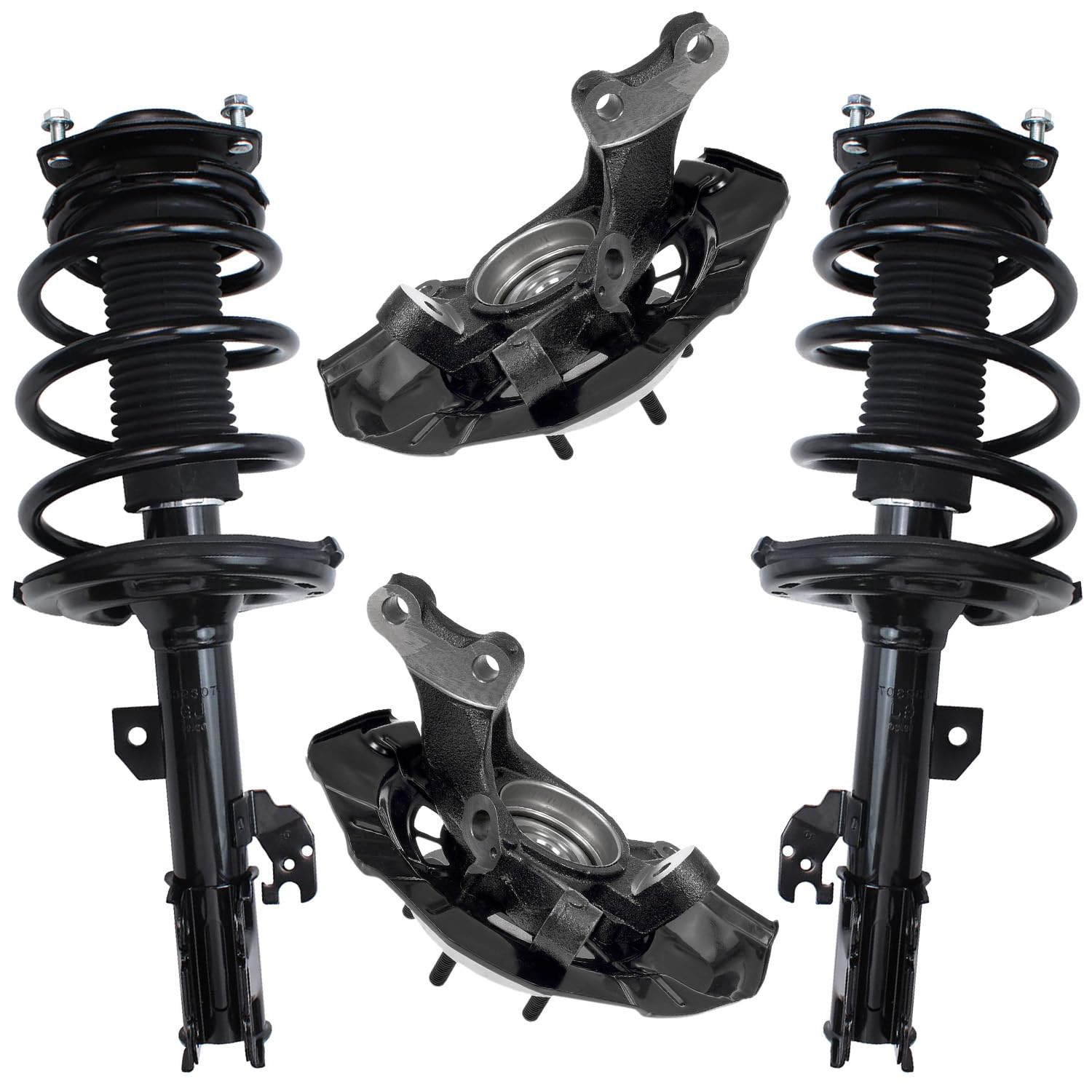 Detroit Axle - 4pc Front Steering Knuckles Kit for 2007-2011 Toyota Camry