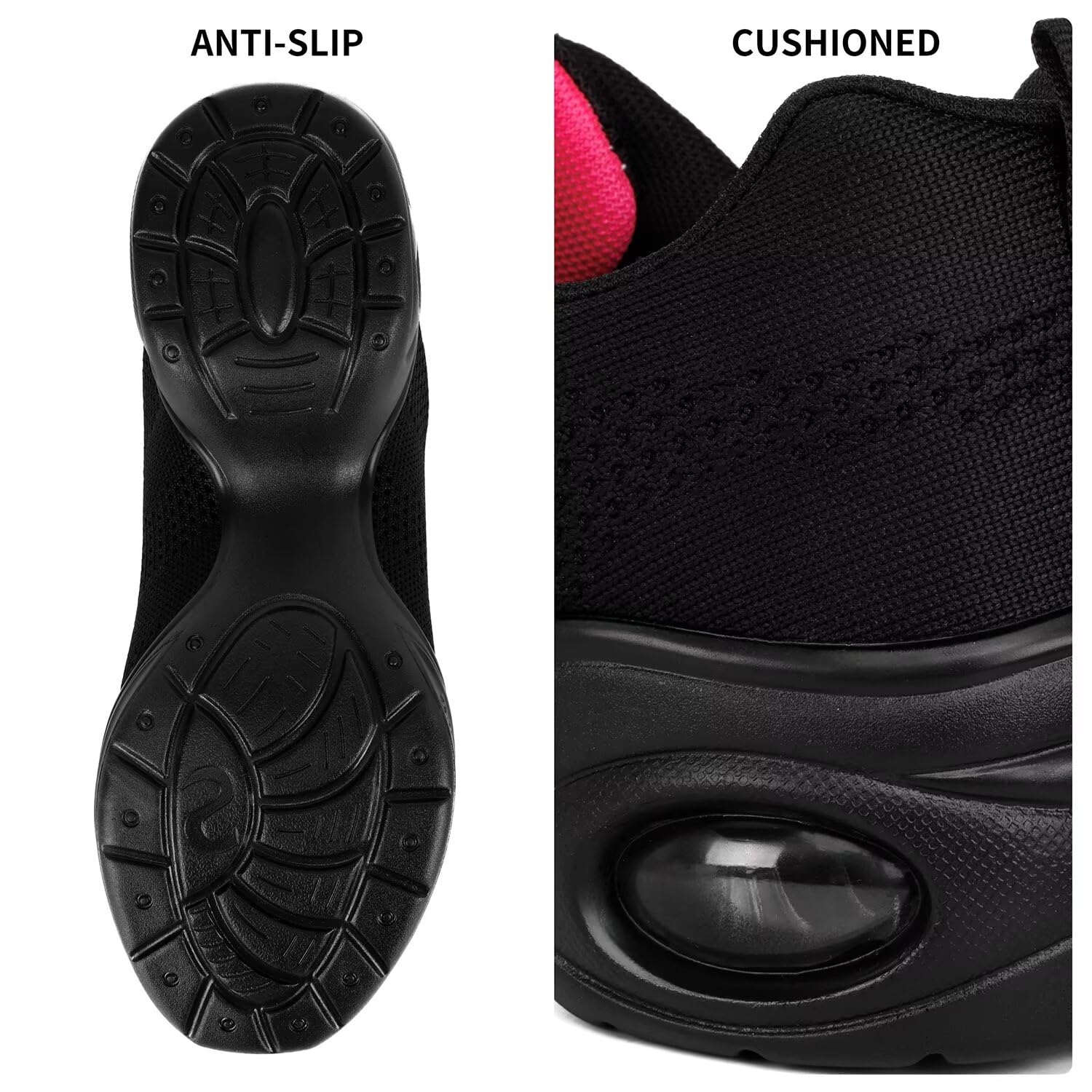 Breathable Dance Trainers Women Lace-Up Jazz Shoes Training Sneakers for Dance