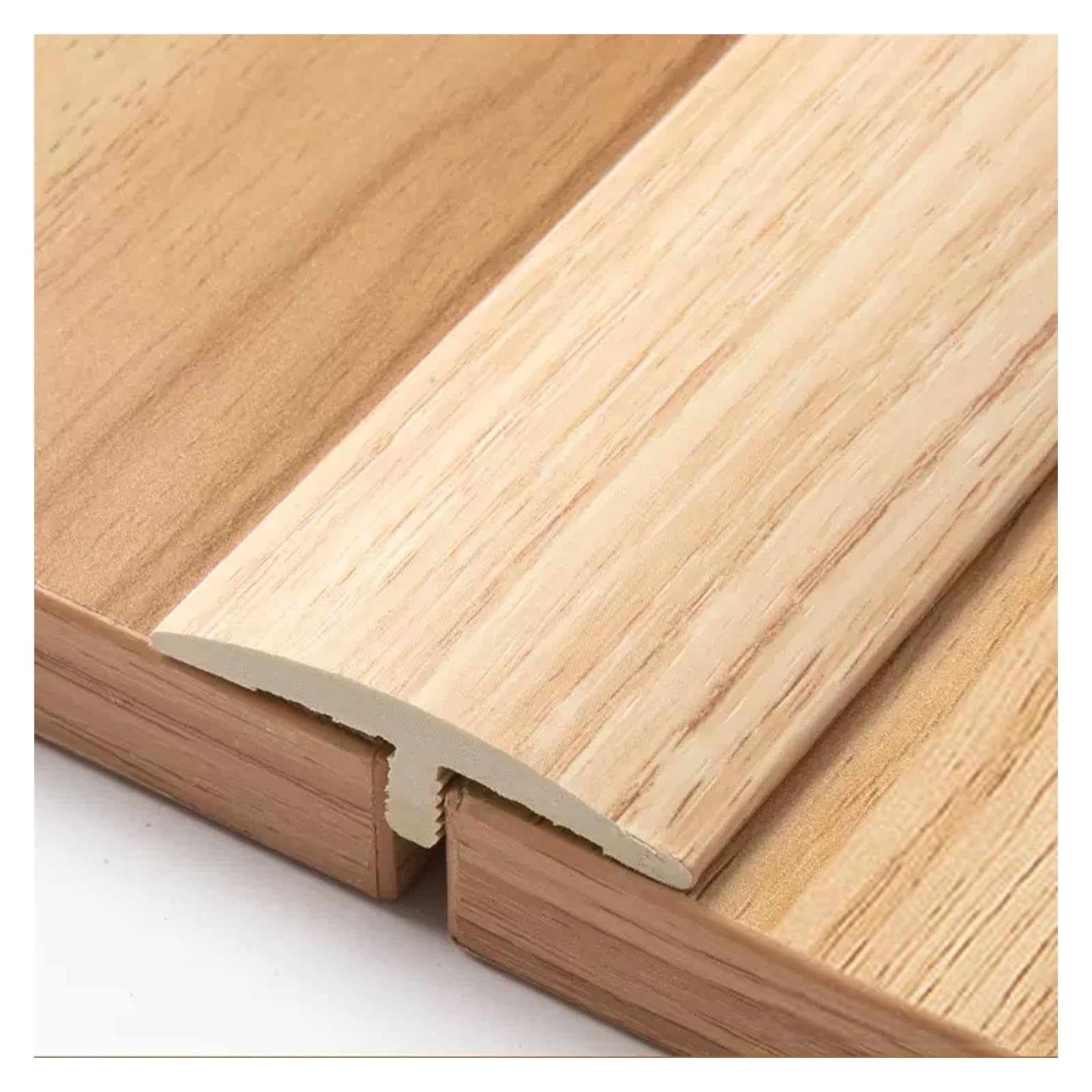 2.9/5.9/8.8 Ft PVC T Molding Floor Transition Strips Self Adhesive Floor Edge Trim Flat Divider Strip for Joining Flooring Gaps of Laminate Planks Tile(Maple,270cm/8.8ft)