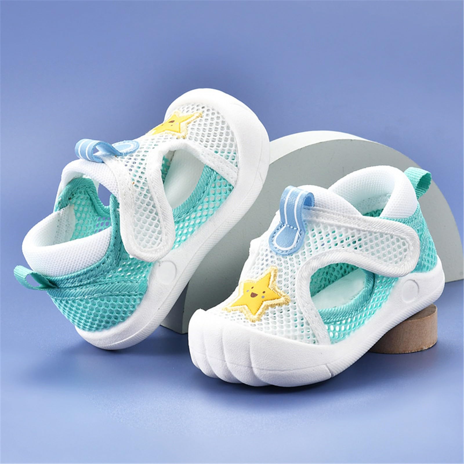 Generisch Ciabatte da bagno per bambini 20 sandali per bambini e ragazze, neonati, sneakers, carino traspirante a rete antiscivolo, sandali da trekking per ragazze 23, bianco, 21 EU