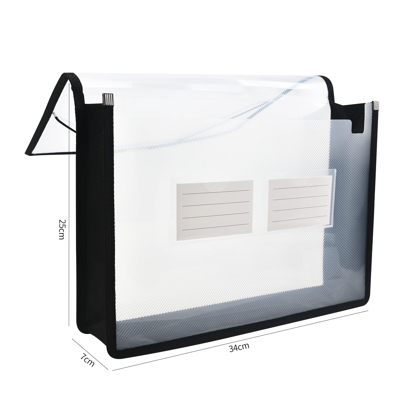 Carpeta De Archivos Expandible Organizador De Documentos Con Solapa Y  Cierre De Cable, Transparente Impermeable, Expansión De 2,8 Pulgadas, Letra  A4 Para Organización, Paquete De 5, image size:1600x1600