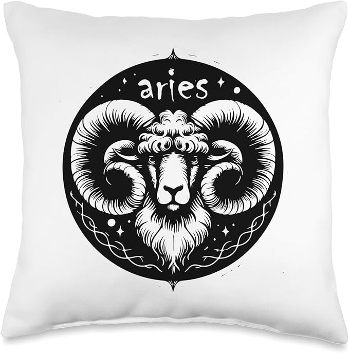 Zodiac sign Aries Horoscope Throw Pillow