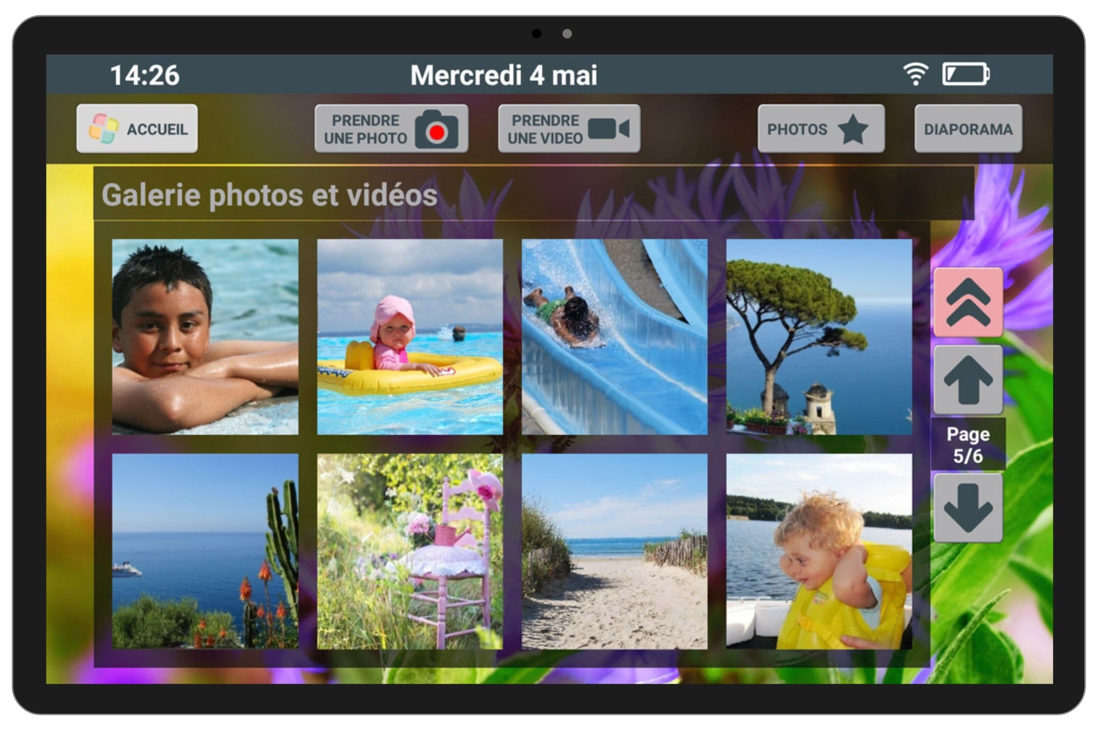 FACILOTAB - Tablette Senior - Simple et Intuitive, Idéal pour Personne Âgée - Très Grand Ecran Tactile Adapté - Camera Avant et Arrière