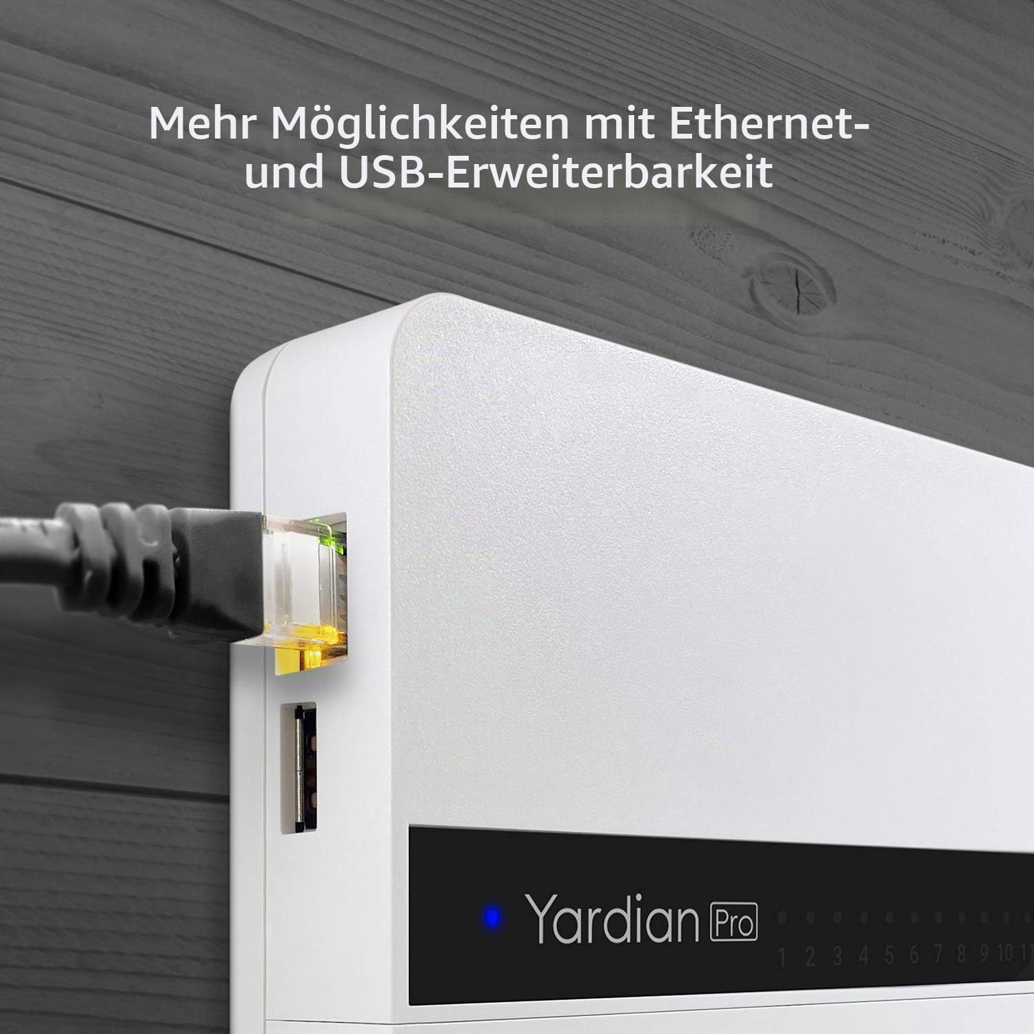 Yardian Pro Smarte Bewässerungssteuerung (8-Zonen) – Einfache DIY-Installation, Apple HomeKit, Ethernet & WLAN, Manuelle Tasten, Wetterbasierte Zeitpläne