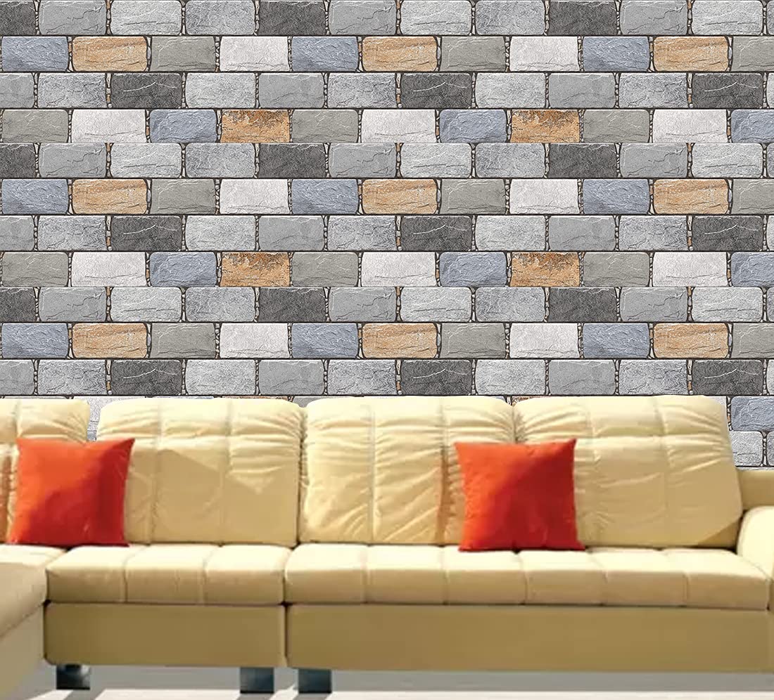 DECOR PRODUCTION Self Adhesive Brick Design Wallpaper Wall Sticker for Home Decor, Living Room, Bedroom, Hall, Kids Room, Play Room (brick-wallpaper-pt02-02-50sqft) (B09GTRB5KQ) Amazon Price History, Amazon Price Tracker