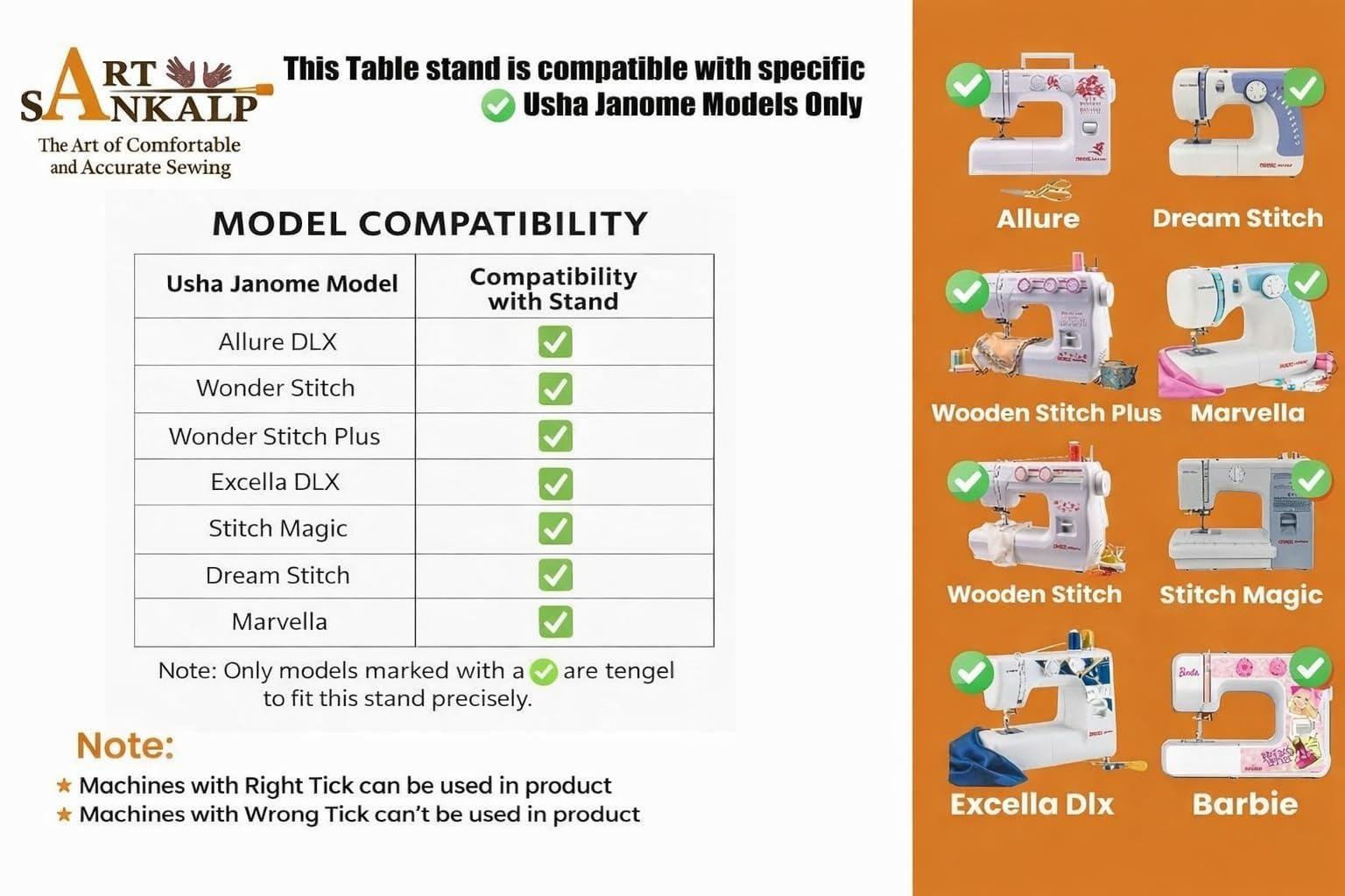 Customized Extension Tabletop & Iron Stand for Sewing Machines | Heavy Duty Metal Frame | Large Laminated Work Surface | Compatible with Usha Janome (Model: Stitch Magic) — Amazon image 9