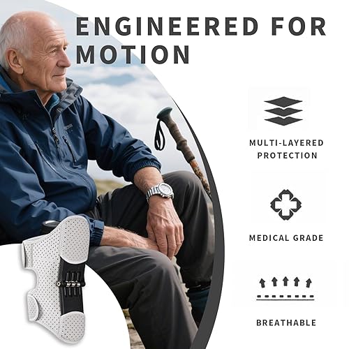 Miniatura 5 de Soporte de refuerzo de rodilla, soporte articular accionado por resorte para subir escaleras, asistencia en cuclillas para ancianos