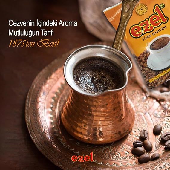 Ezel Türk Kahvesi – Orta Kavrulmuş ve Taze Öğütülmüş 250gr - Zipli Ambalaj