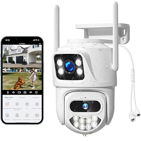 W7 Dual-Lens Outdoor PTZ Security Camera