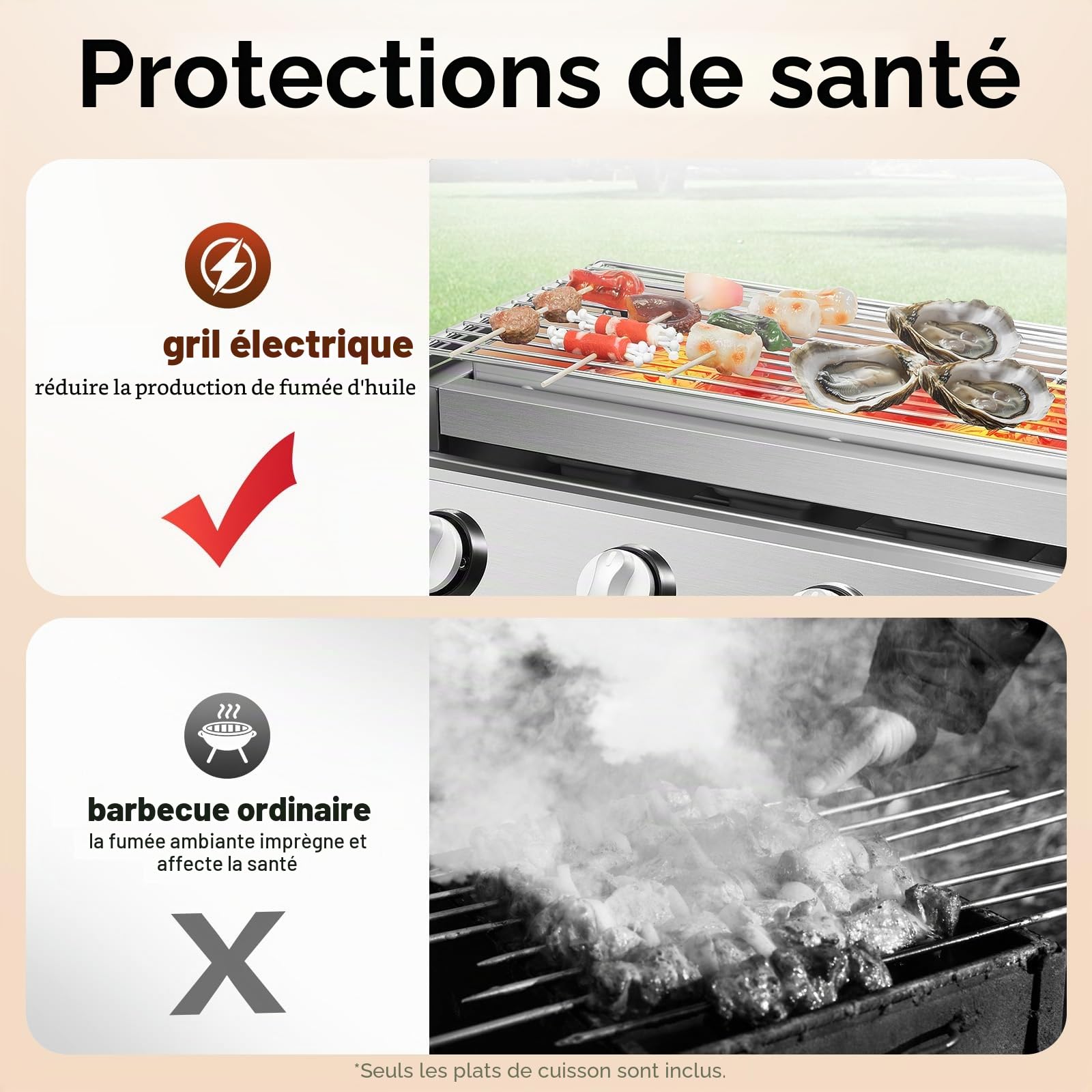 Barbecue à gaz à 4 brûleurs, barbecue de table portable, barbecue de camping portable, barbecue à gaz en acier inoxydable, barbecue à gaz, cuisinière à gaz d'extérieur, barbecue butane, grille