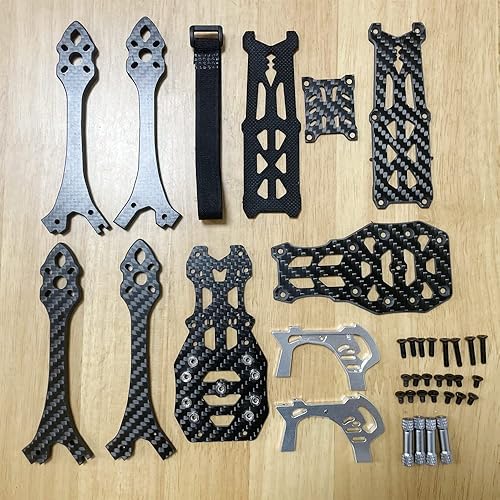 Miniatura 5 de Mark5 Versión analógica Marco 5 pulgadas 0.197 in Brazo FPV Racing Drone Quadcopter Freestyle Para Gallo 9.055 in... (5 Pulgadas HD)