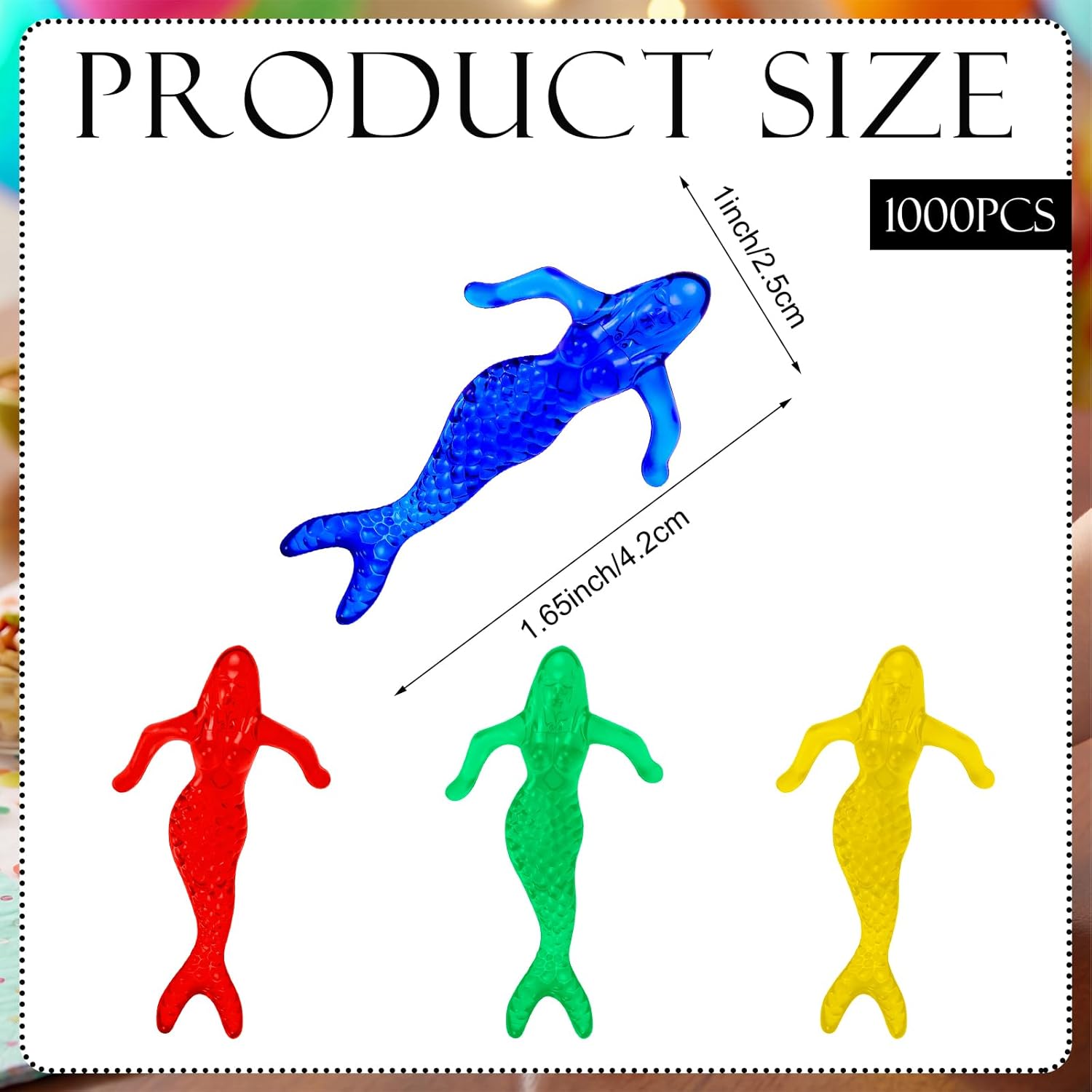 Chengu 1000 Pcs Mermaid Cocktail Drink Markers Mermaid Plastic Cup Charms Cocktail Drink Markers Reusable Party Beverage Identifiers for Wedding Decorations