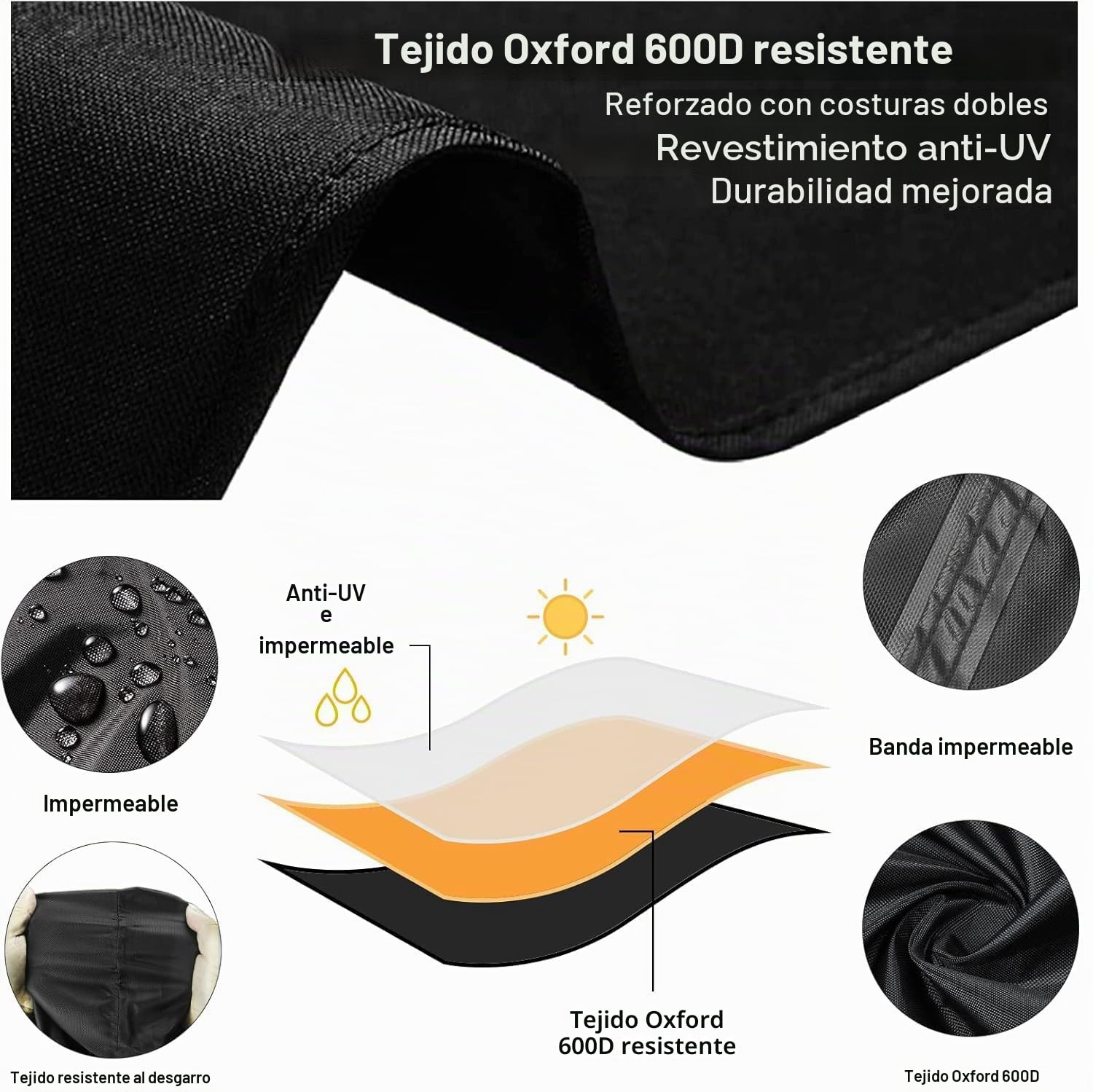 Funda para Barbacoa Weber Spirit II 300 y 300 Series - Cubierta de Poliuretano para E310, E330, E315 (129x45x106cm)
