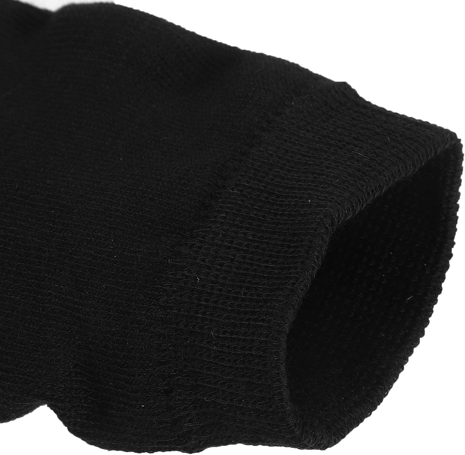 Black Knitted Half-finger Arm Sleeves Gloves Reusable Warm Arm Covers 2 Pairs for Women for Opera and Engagement