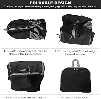 Waterproof Packable Rucksack, 30L Foldable Lightweight Travel Backpack, Durable Breathable Daypack for Men and Women, Large Bag for Outdoor Camping Hiking Biking