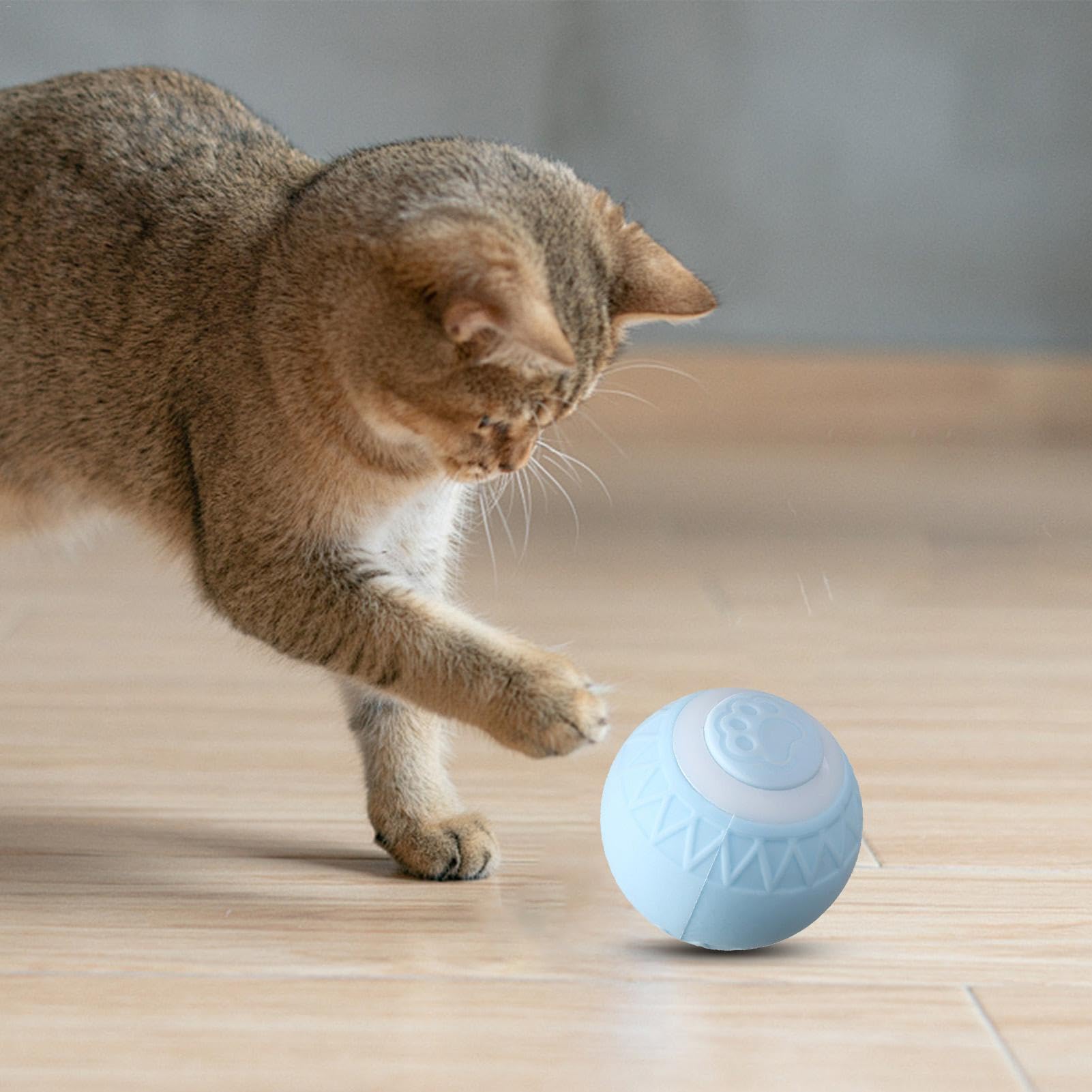 Giocattolo Interattivo Per Gatti - Palla Elettrica USB Con 3 Modalità, Movimento Automatico - Foto 7