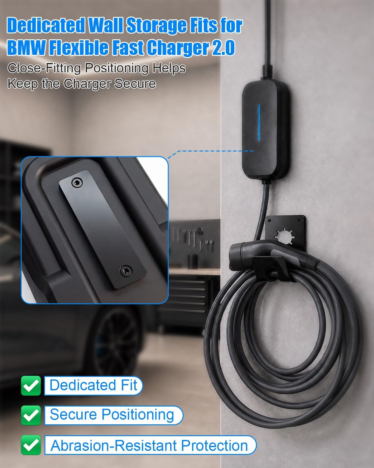 Wall Mount Kit Fits for BMW Flexible Fast Charger 2.0, Replace 61905A13A62 image 2