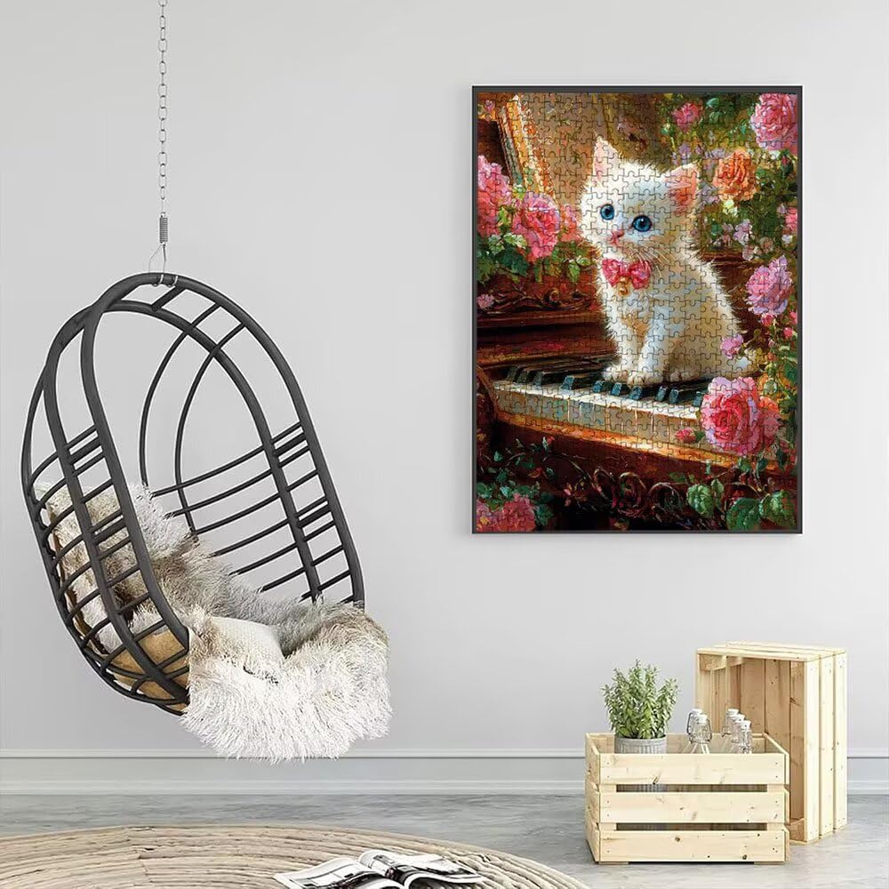 Puzzle 2000 Pezzi, Gatto Pianoforte 3D Puzzle per Adulti Impegnativo, Educa Puzzles Artistico, Divertente E Stimolante Puzzles Decorativo per La Famiglia, Regalo e Decorazione Pareti DX0YL6-267