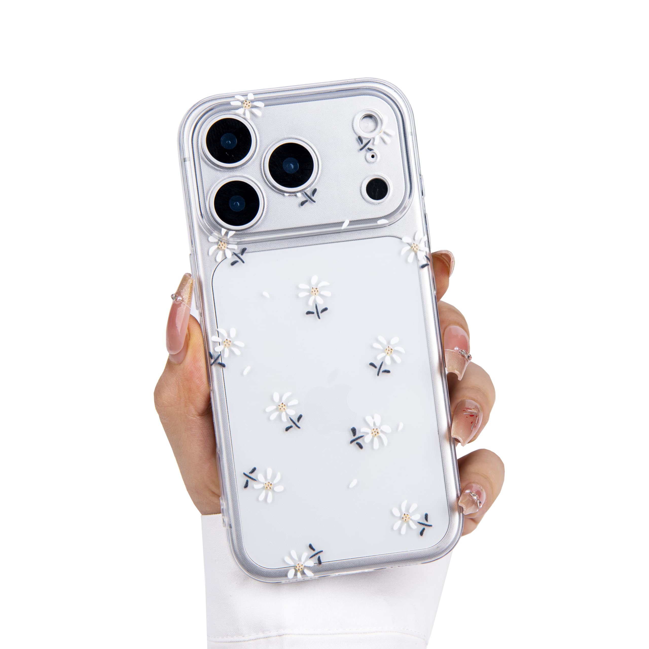 Einaily Hülle für iPhone 17 Case Crystal Clear Handyhülle Mode Chic Herz Muster Ultra Dünn Transparent Klare TPU Silikon Bumper Stoßfest Kratzfest Schutzhülle für iPhone 17 Slim Case Cover