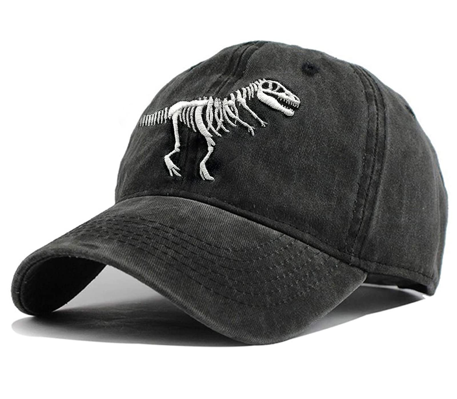 Men Women Dinosaur Hat Embroidered T Rex Skeleton Baseball Cap