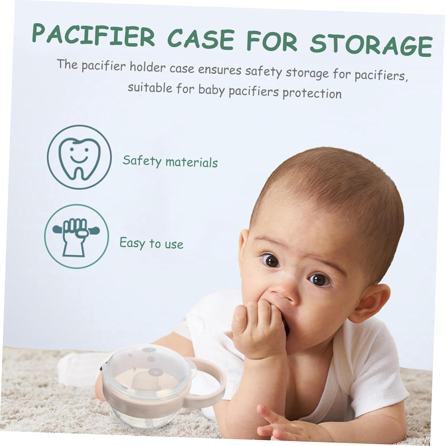 Toddmomy 2pcs Portable Pacifier Holder Cases Travel-friendly Storage for Pacifiers Cute Design Easy Access for Moms for Strollers and Diaper Bags Essentials