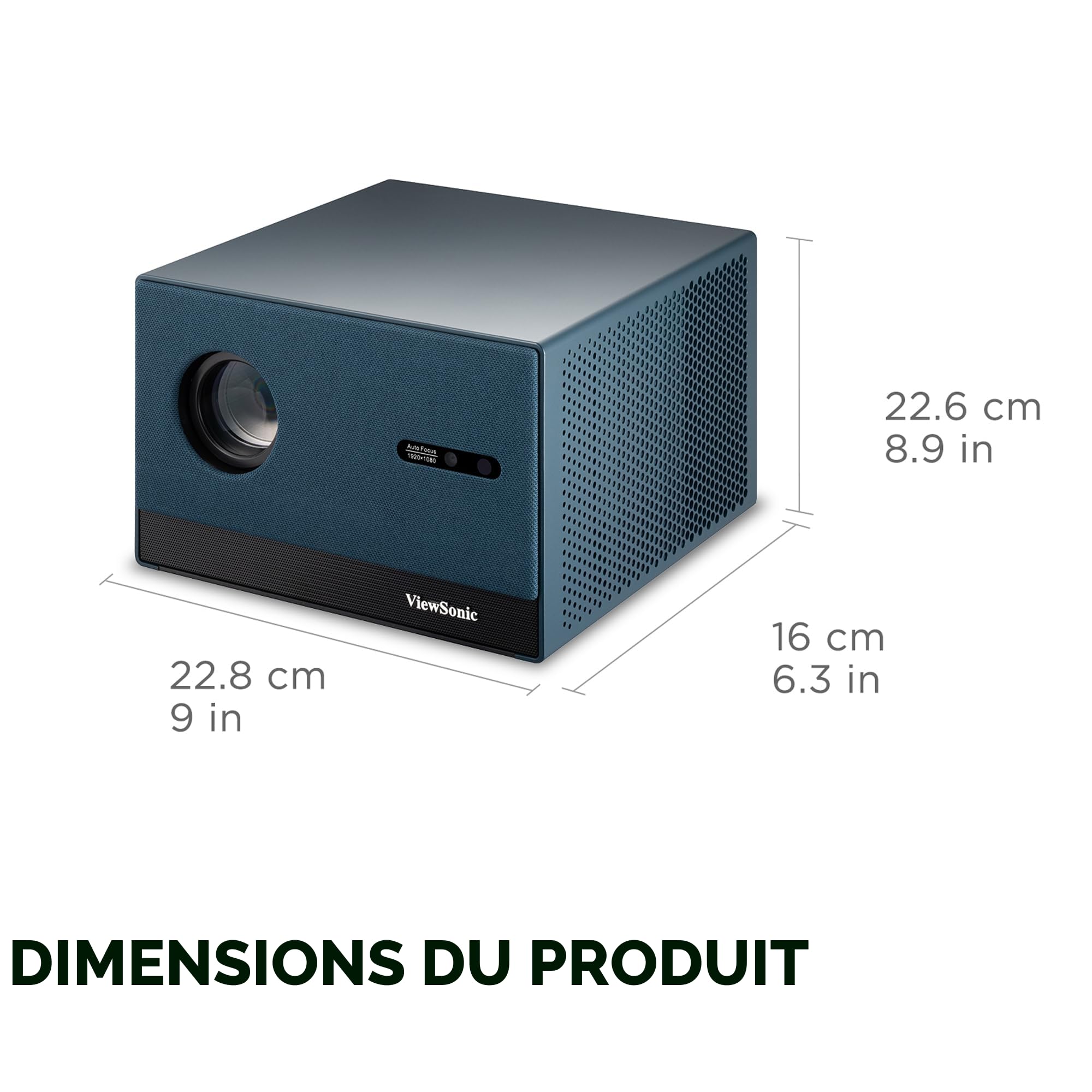 ViewSonic LX60HD LED Video Projecteur pour Home Cinéma, 1080p FHD, Intelligent Projecteur avec Google TV